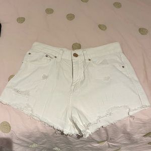 White Denim BDG Shorts